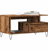 VidaXL Salontafel 90x49x45 cm bewerkt hout oud houtkleurig