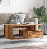 VidaXL Salontafel 90x49x45 cm bewerkt hout oud houtkleurig