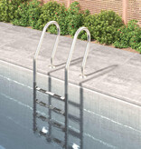 VidaXL Zwembadladder 54x38x184,5 cm 304 roestvrij staal