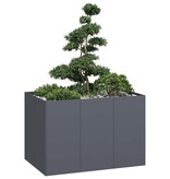 VidaXL Plantenbak 120x80x80 cm staal antracietkleurig
