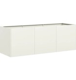 VidaXL Plantenbak 120x40x40 cm koudgewalst staal wit
