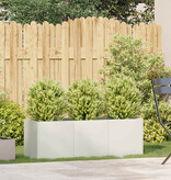 VidaXL Plantenbak 120x40x40 cm koudgewalst staal wit