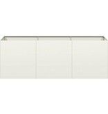 VidaXL Plantenbak 120x40x40 cm koudgewalst staal wit