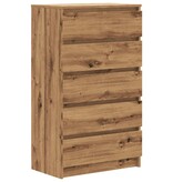 VidaXL Ladekast 60x36x103 cm bewerkt hout artisanaal eikenkleur