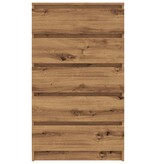 VidaXL Ladekast 60x36x103 cm bewerkt hout artisanaal eikenkleur