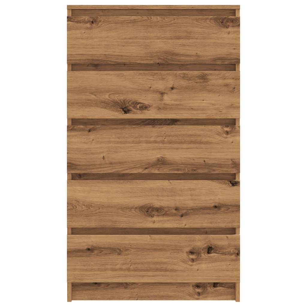 VidaXL Ladekast 60x36x103 cm bewerkt hout artisanaal eikenkleur