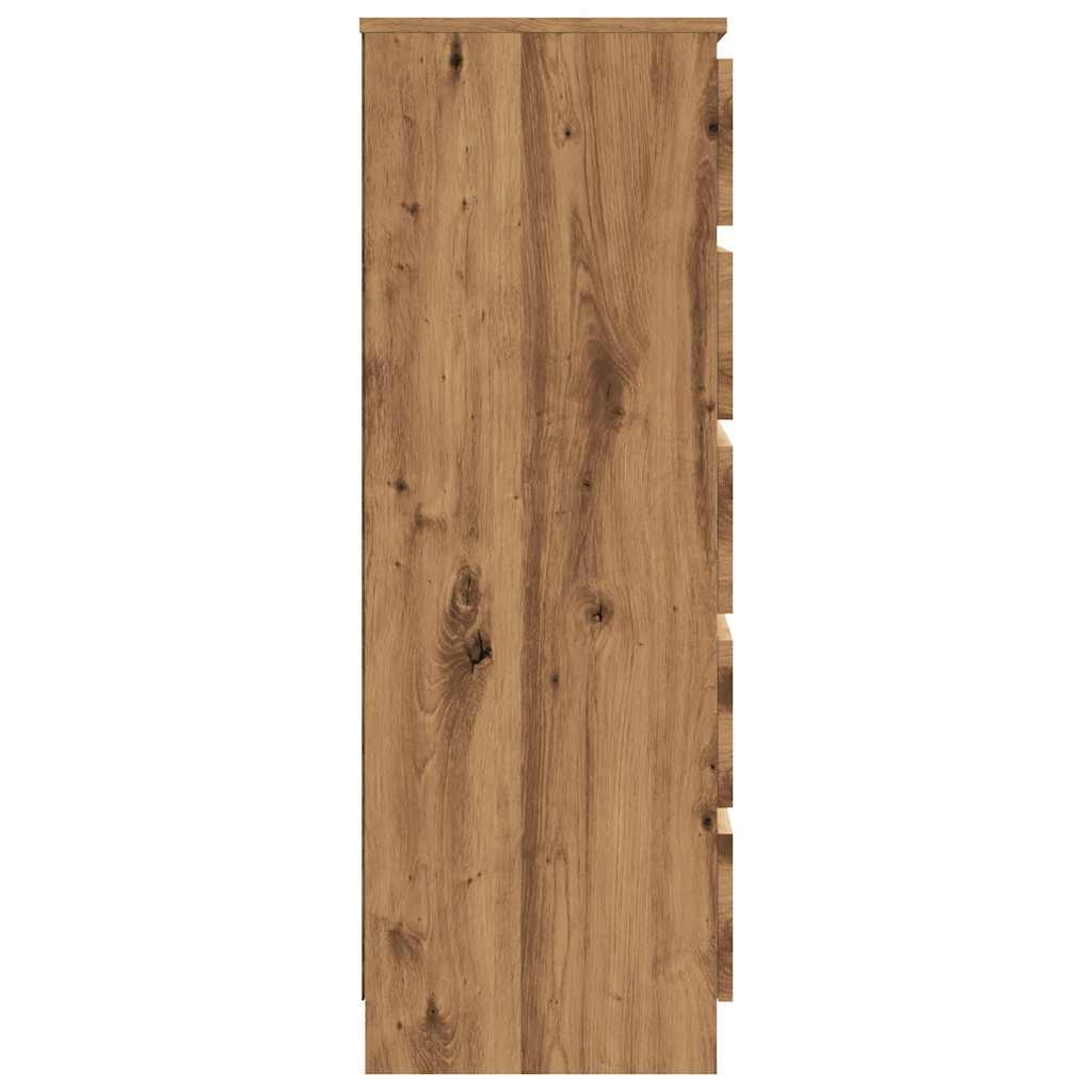 VidaXL Ladekast 60x36x103 cm bewerkt hout artisanaal eikenkleur