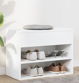 VidaXL Schoenenbank 60x30x45 cm bewerkt hout wit
