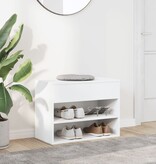 VidaXL Schoenenbank 60x30x45 cm bewerkt hout wit