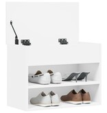 VidaXL Schoenenbank 60x30x45 cm bewerkt hout wit