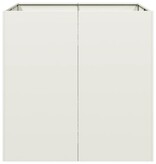 VidaXL Plantenbak 80x80x80 cm staal wit