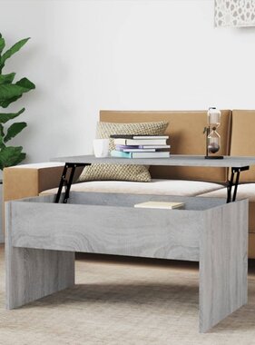 VidaXL Salontafel 80x50,5x41,5 cm bewerkt hout grijs sonoma eikenkleur