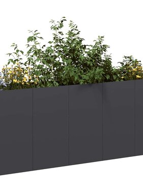 VidaXL Plantenbak 200x40x80 cm koudgewalst staal zwart