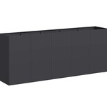 VidaXL Plantenbak 200x40x80 cm koudgewalst staal zwart