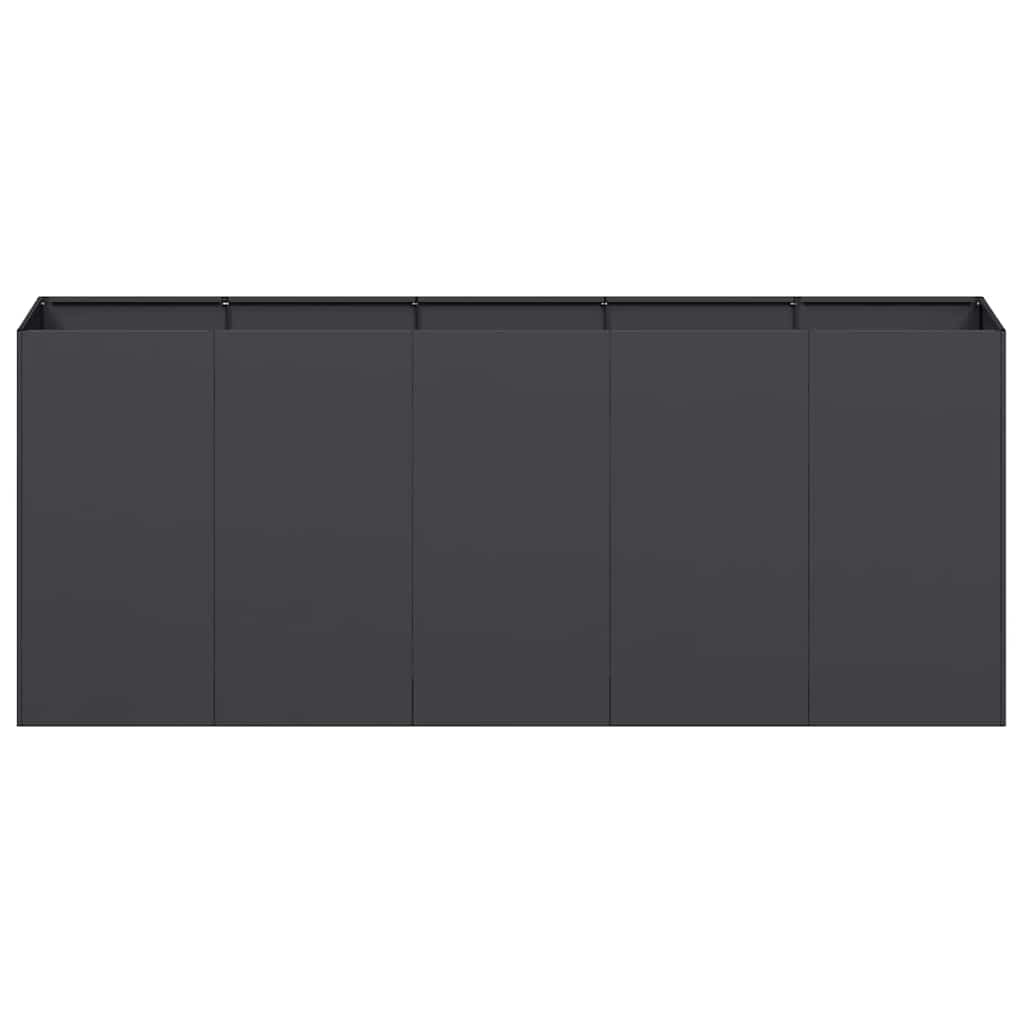 VidaXL Plantenbak 200x40x80 cm koudgewalst staal zwart