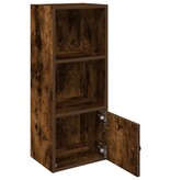 VidaXL Boekenkast 31x24x77 cm bewerkt hout gerookt eikenkleurig