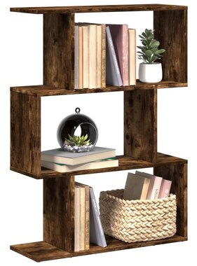 VidaXL Kamerscherm / boekenkast 3-laags 70x24x97 cm hout gerookt eik