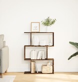 VidaXL Kamerscherm / boekenkast 3-laags 70x24x97 cm hout gerookt eik