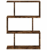 VidaXL Kamerscherm / boekenkast 3-laags 70x24x97 cm hout gerookt eik