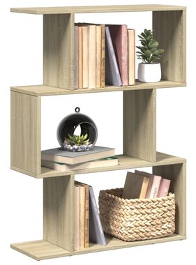 VidaXL Kamerscherm / boekenkast 3-laags 70x24x97 cm hout sonoma eiken