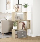 VidaXL Kamerscherm / boekenkast 3-laags 70x24x97 cm hout sonoma eiken