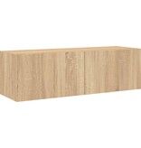 VidaXL Tv-wandmeubel met LED-verlichting 100x35x31 cm sonoma eiken