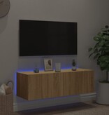 VidaXL Tv-wandmeubel met LED-verlichting 100x35x31 cm sonoma eiken