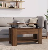 VidaXL Salontafel 101x49x52 cm bewerkt hout bruin eikenkleur