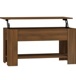 VidaXL Salontafel 101x49x52 cm bewerkt hout bruin eikenkleur