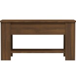 VidaXL Salontafel 101x49x52 cm bewerkt hout bruin eikenkleur