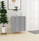 VidaXL Schoenenkast 60x35x70 cm bewerkt hout grijs sonoma eikenkleurig