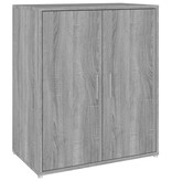 VidaXL Schoenenkast 60x35x70 cm bewerkt hout grijs sonoma eikenkleurig
