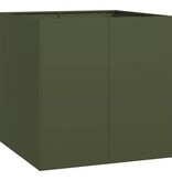 VidaXL Plantenbak 80x80x80 cm staal olijfgroen