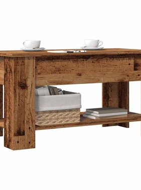 VidaXL Salontafel 101x49x52 cm bewerkt hout oud houtkleurig