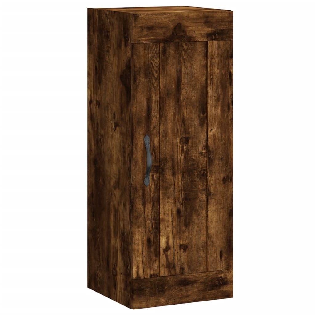 VidaXL Wandkast 34,5x34x90 cm bewerkt hout gerookt eikenkleurig