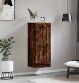 VidaXL Wandkast 34,5x34x90 cm bewerkt hout gerookt eikenkleurig