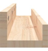 VidaXL Wandschappen 2 st 80x12x9 cm massief grenenhout
