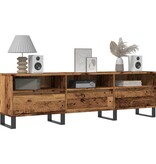 VidaXL Tv-meubel 150x30x44,5 cm bewerkt hout oud houtkleurig