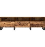 VidaXL Tv-meubel 150x30x44,5 cm bewerkt hout oud houtkleurig