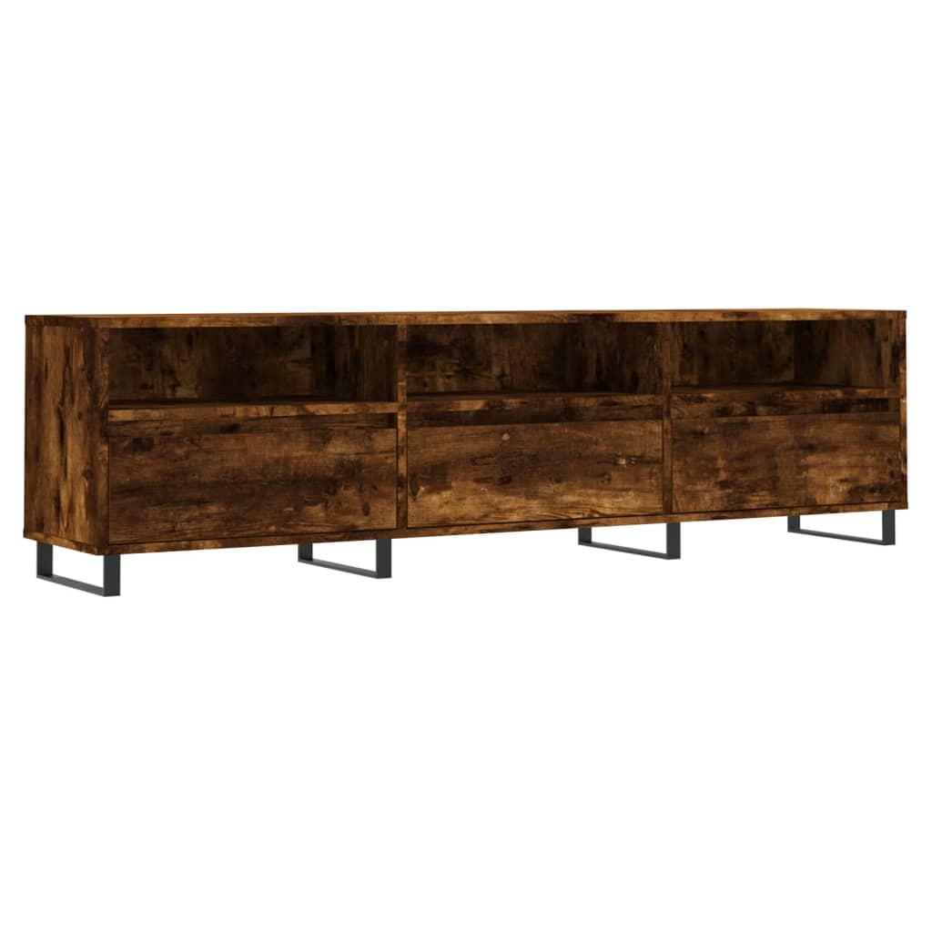 VidaXL Tv-meubel 150x30x44,5 cm bewerkt hout gerookt eikenkleurig