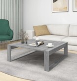 VidaXL Salontafel 100x100x35 cm bewerkt hout grijs sonoma eikenkleurig