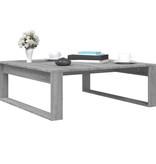 VidaXL Salontafel 100x100x35 cm bewerkt hout grijs sonoma eikenkleurig