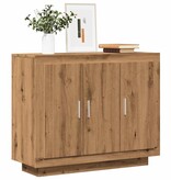VidaXL Dressoir 92x35x75 cm bewerkt hout artisanaal eikenkleur