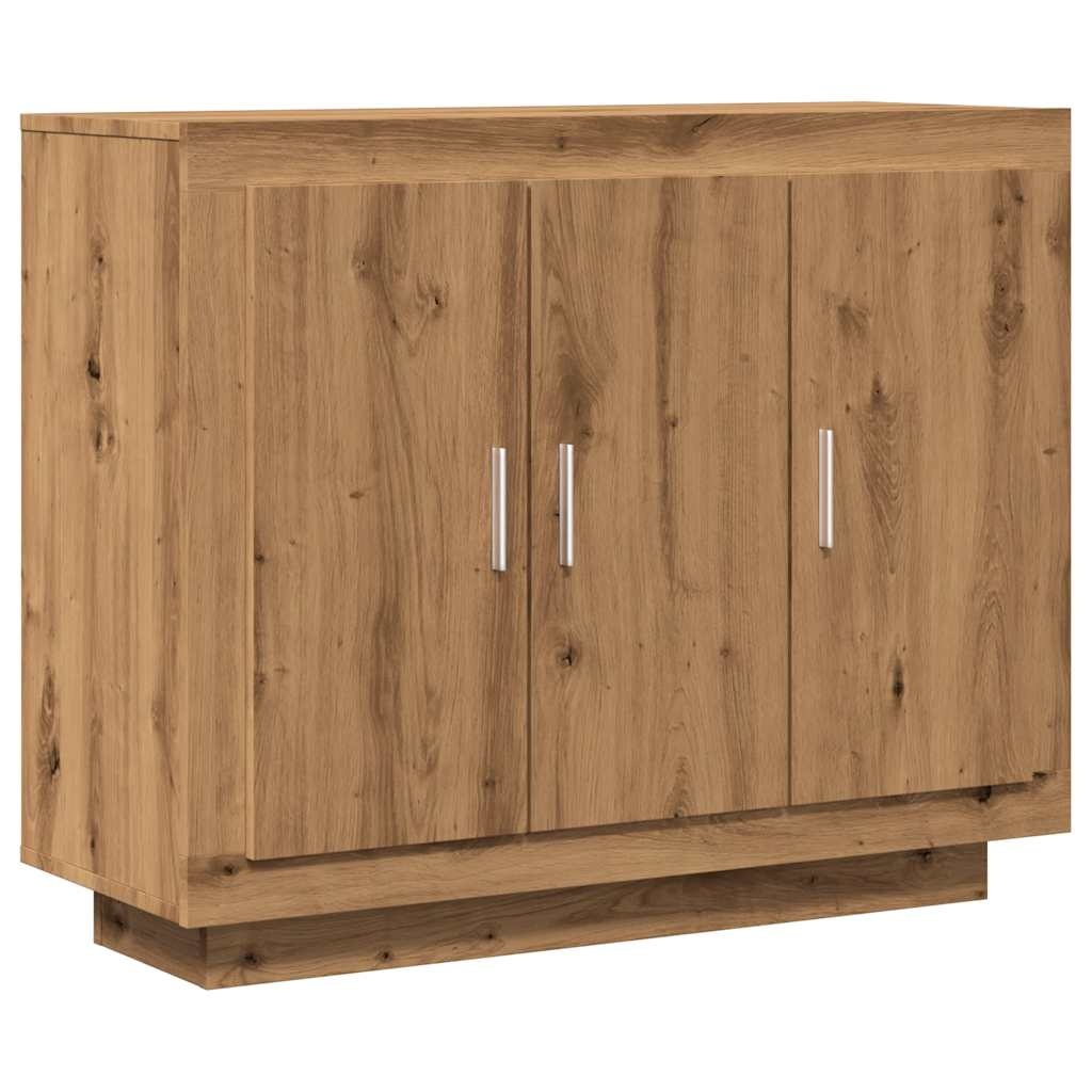 VidaXL Dressoir 92x35x75 cm bewerkt hout artisanaal eikenkleur