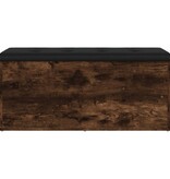 VidaXL Opbergbankje 102x42x45 cm bewerkt hout gerookt eikenkleurig