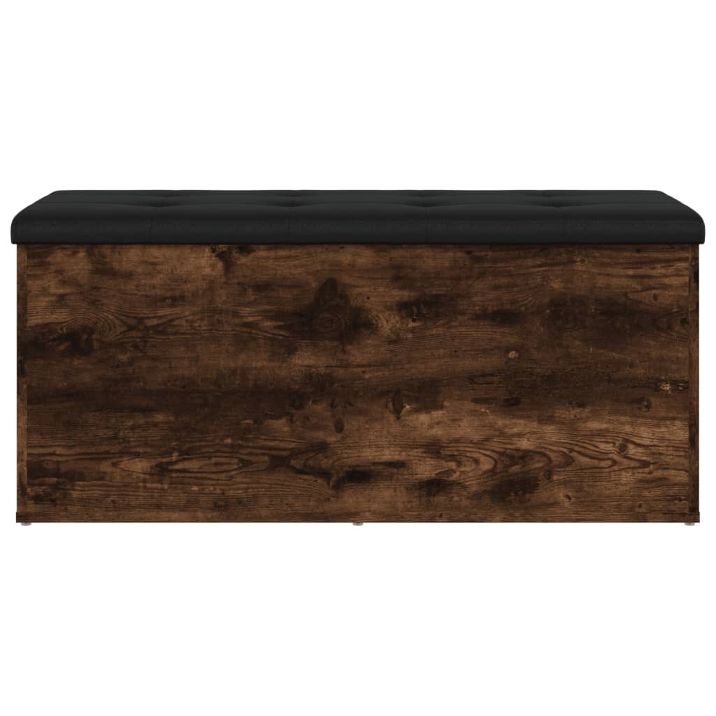 VidaXL Opbergbankje 102x42x45 cm bewerkt hout gerookt eikenkleurig