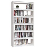 VidaXL Boekenkast/kamerscherm 100x30x200 cm massief grenenhout wit