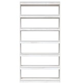 VidaXL Boekenkast/kamerscherm 100x30x200 cm massief grenenhout wit