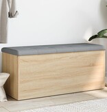 VidaXL Opbergbankje 102x42x45 cm bewerkt hout sonoma eikenkleurig
