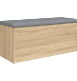VidaXL Opbergbankje 102x42x45 cm bewerkt hout sonoma eikenkleurig